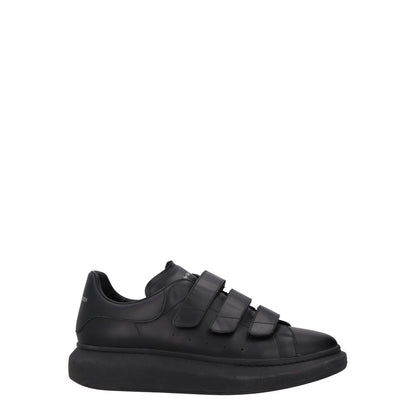 ALEXANDER MCQUEEN Mens Trainers Black Leather Low Top Strappy UK 9.5 RRP 485