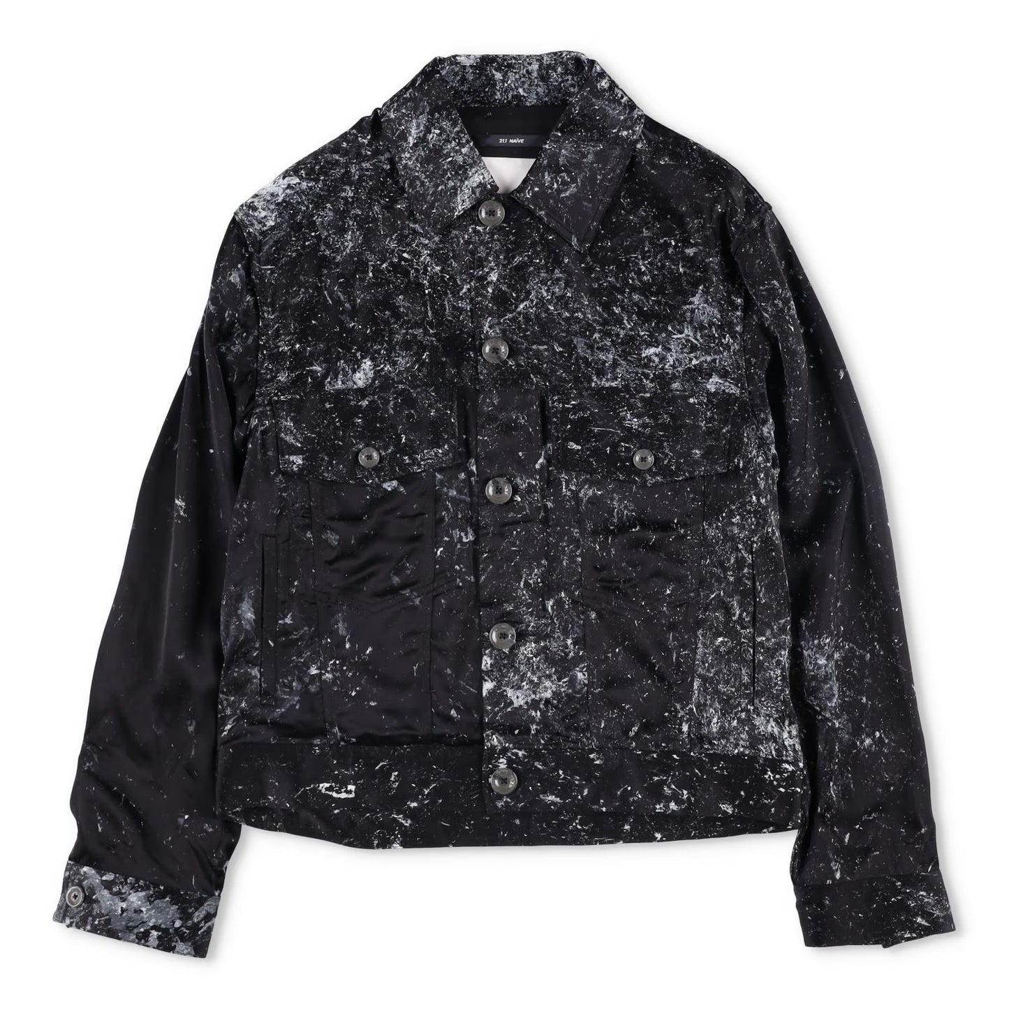 SONG FOR THE MUTE Mens Jacket Black Viscose Collared Buttoned Size 46 RRP 1045