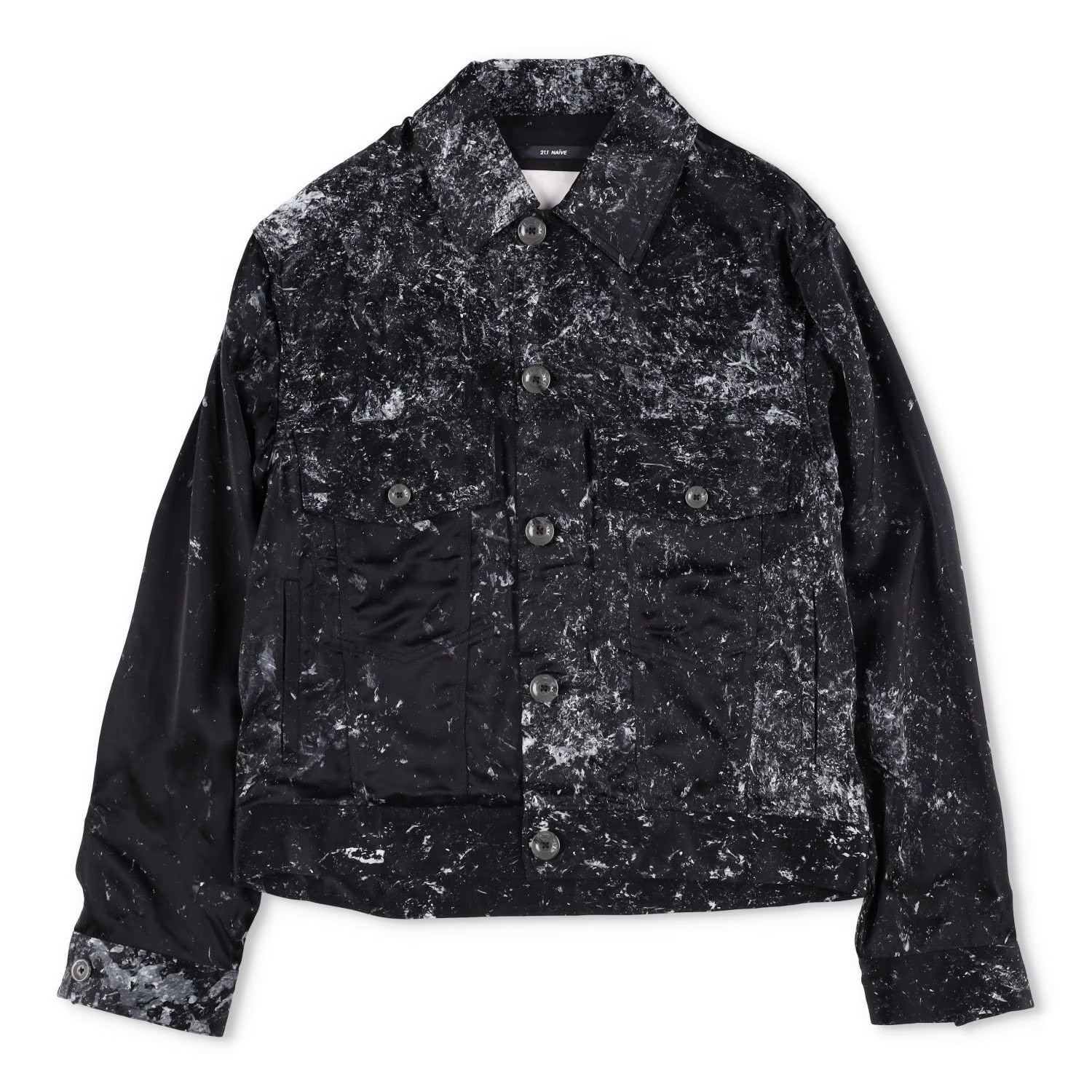 SONG FOR THE MUTE Mens Jacket Black Viscose Collared Buttoned Size 46 RRP 1045