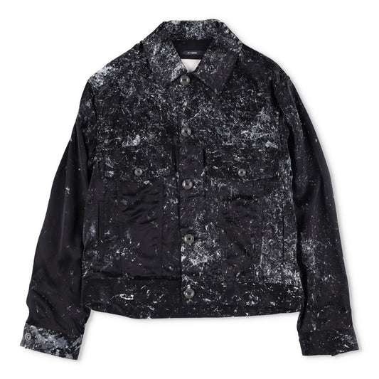 SONG FOR THE MUTE Mens Jacket Black Viscose Collared Buttoned Size 46 RRP 1045