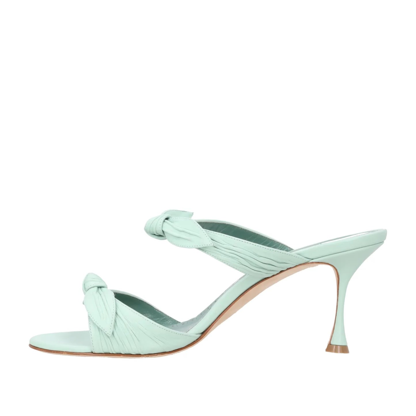 MANOLO BLAHNIK Womens Lollo 70 High Heel Double Strap Sandal Leather UK7 RRP 909 — View 4