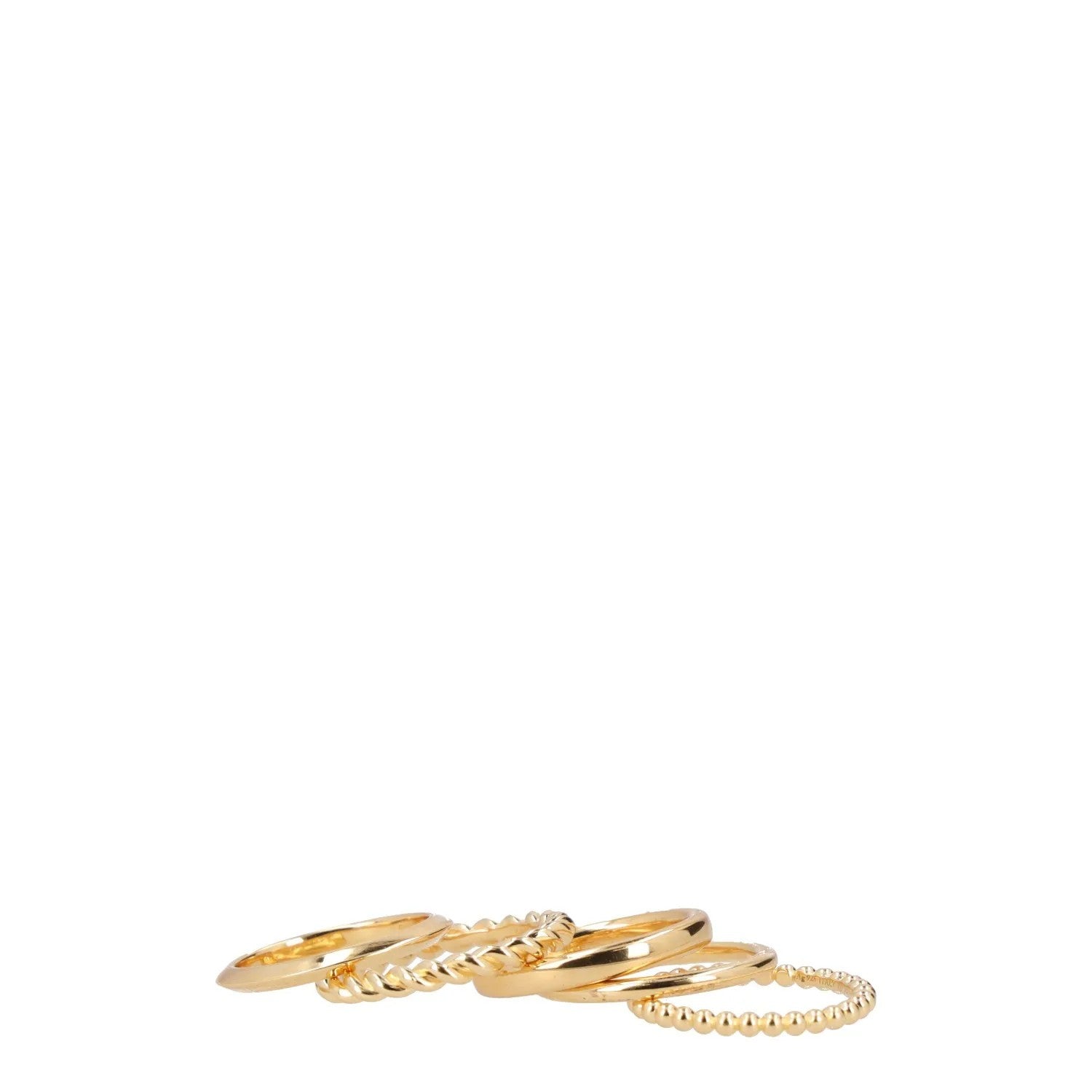 BOTTEGA VENETA Womens Ring Gold Sterling Silver Multi Layered One Size RRP 700 — View 2