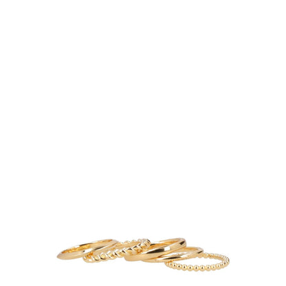 BOTTEGA VENETA Womens Ring Gold Sterling Silver Multi Layered One Size RRP 700 — View 2