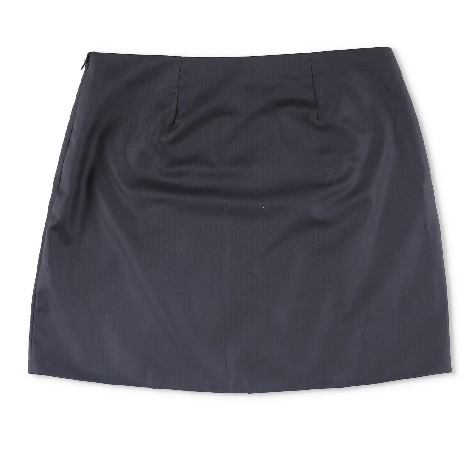 RACIL Women Misha Herringbone Wool High Waisted Mini Draped Skirt Black 3 RRP420 — View 8