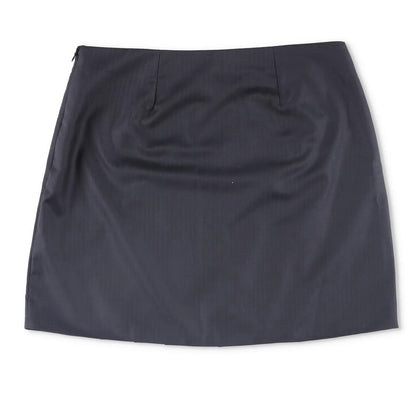 RACIL Women Misha Herringbone Wool High Waisted Mini Draped Skirt Black 3 RRP420 — View 8