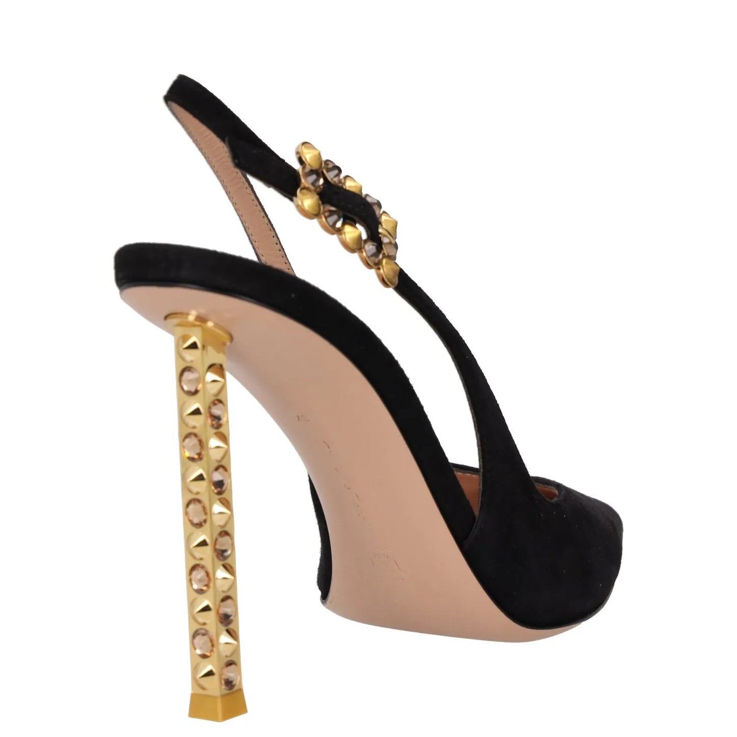 GIANVITO ROSSI Womens 105 High Heel Point Toe Slingback Pumps Black UK4 RRP 1095 — View 6