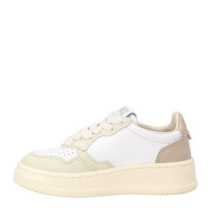AUTRY Unisex Kids Medalist Trainers Leather Low Top Cream EU 27 RRP 165 — View 4