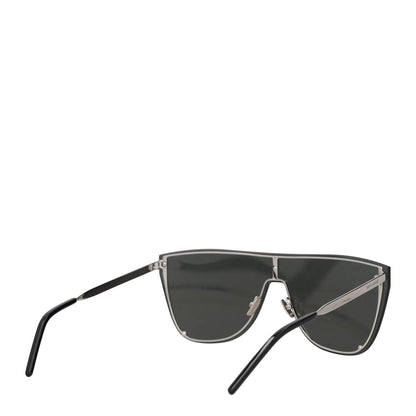 SAINT LAURENT Unisex Oversized Sunglasses Silver Metal Black Lens OS RRP 320 — View 5