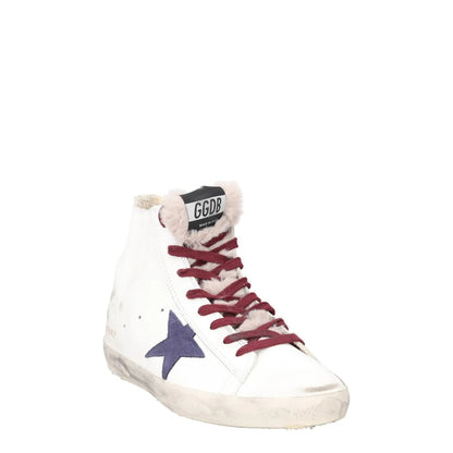GOLDEN GOOSE Womens Trainers White Leather Lace Up High Top UK 7 RRP 485 — View 2