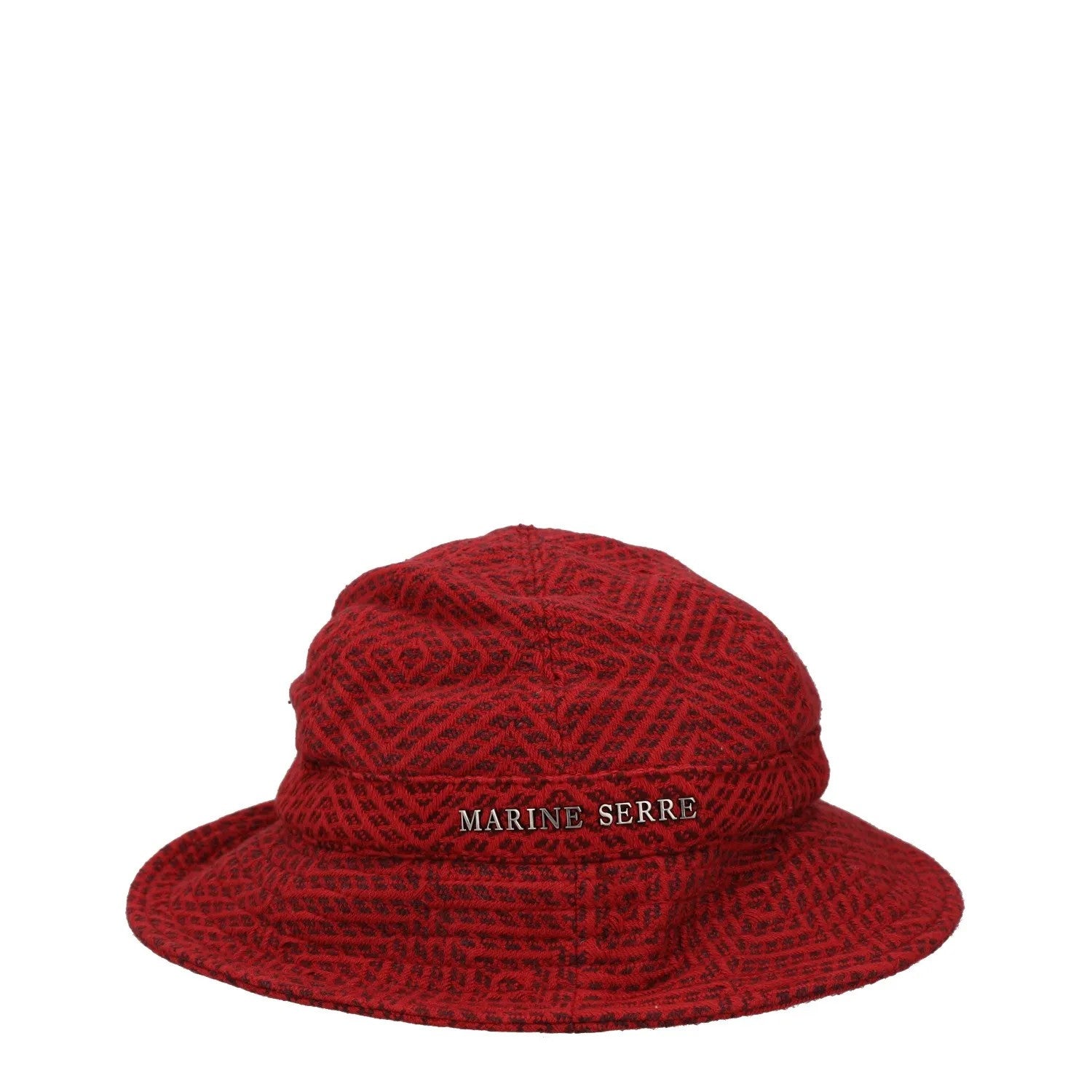 MARINE SERRE Womens Hat Red Cotton Geometric Design Logo One Size RRP 450 — View 9