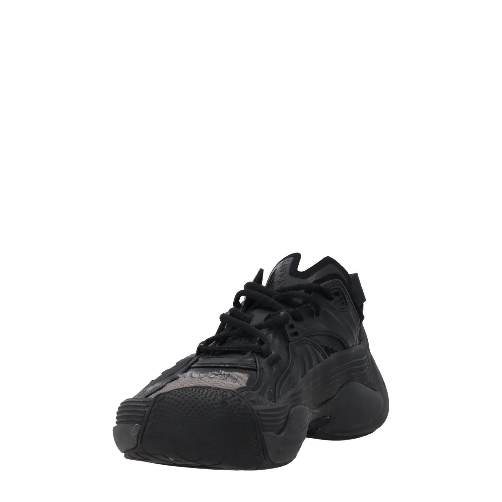 LANVIN Womens Flash-X Sneaker Black Polyurethane Moulded Sole Low Top UK4 RRP630 — View 3