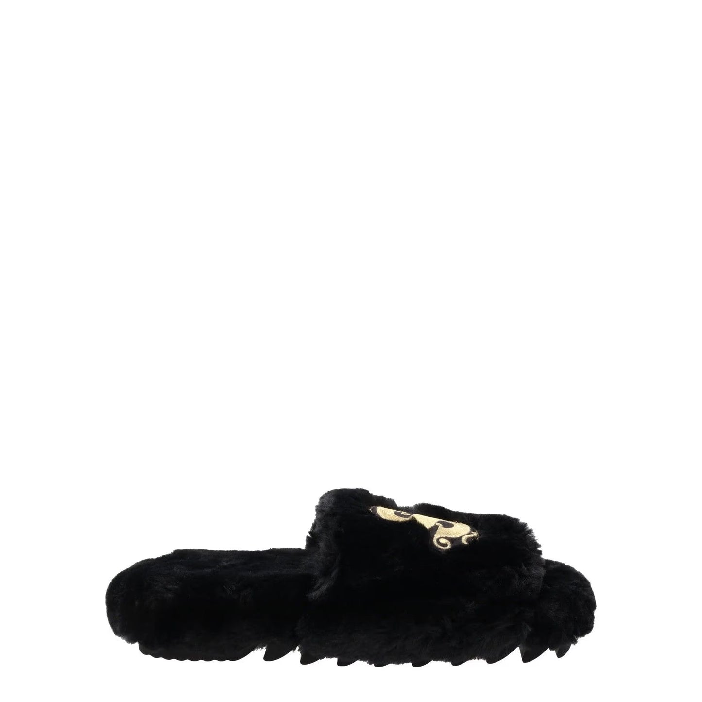 SACAI Womens Hotel Slippers Synthetic Casual Black Faux Fur EU 36 RRP 460