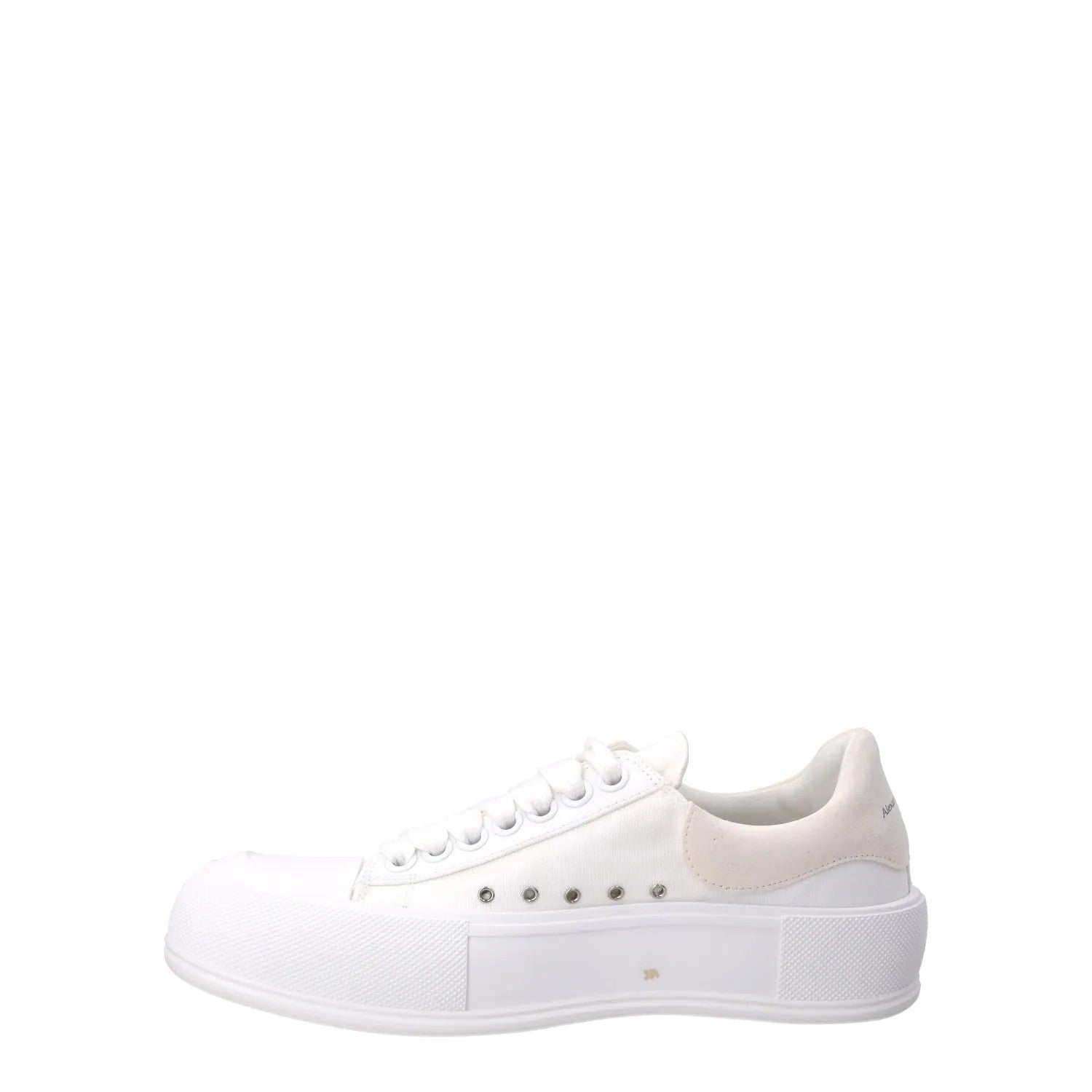 ALEXANDER MCQUEEN Womens Deck Contrast Sneakers Fabric White Low EU 39.5 RRP 370 — View 4