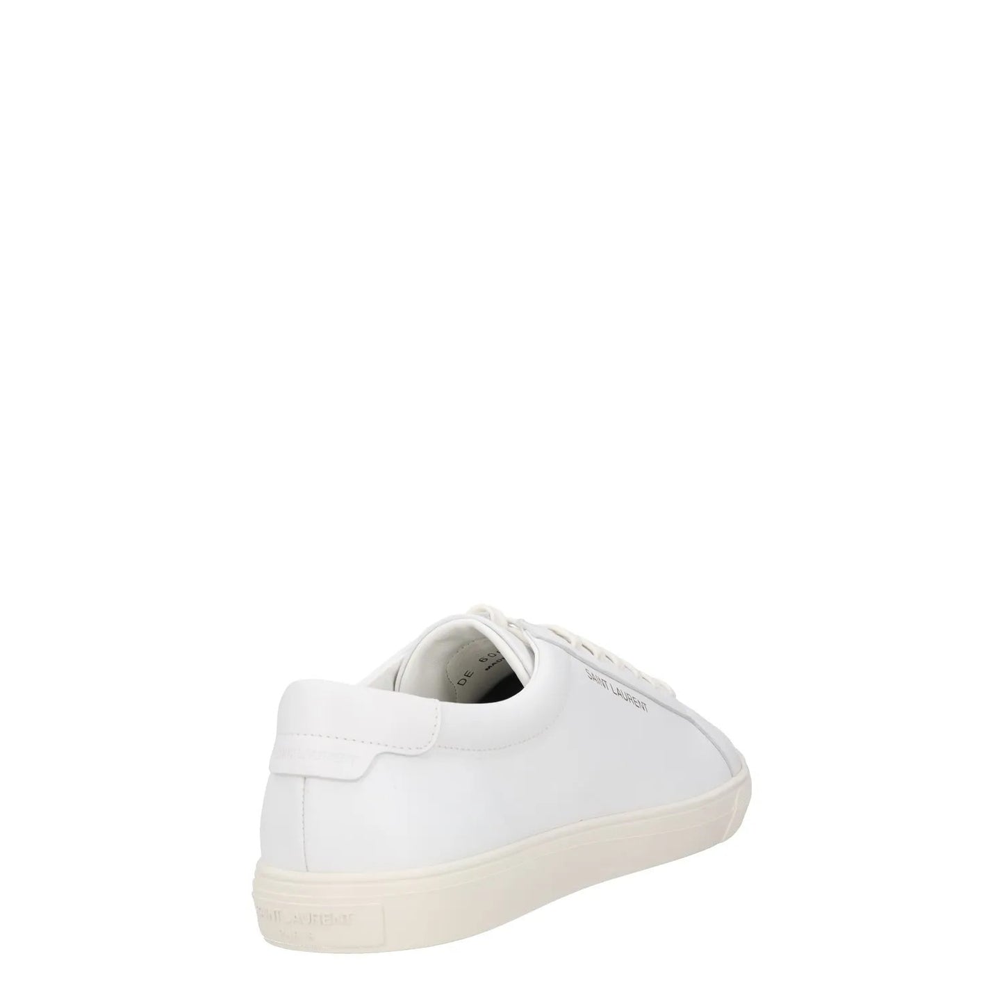 SAINT LAURENT Womens Trainers White Leather Low Top Lace Up Sneakers UK 7 RRP555 — View 6