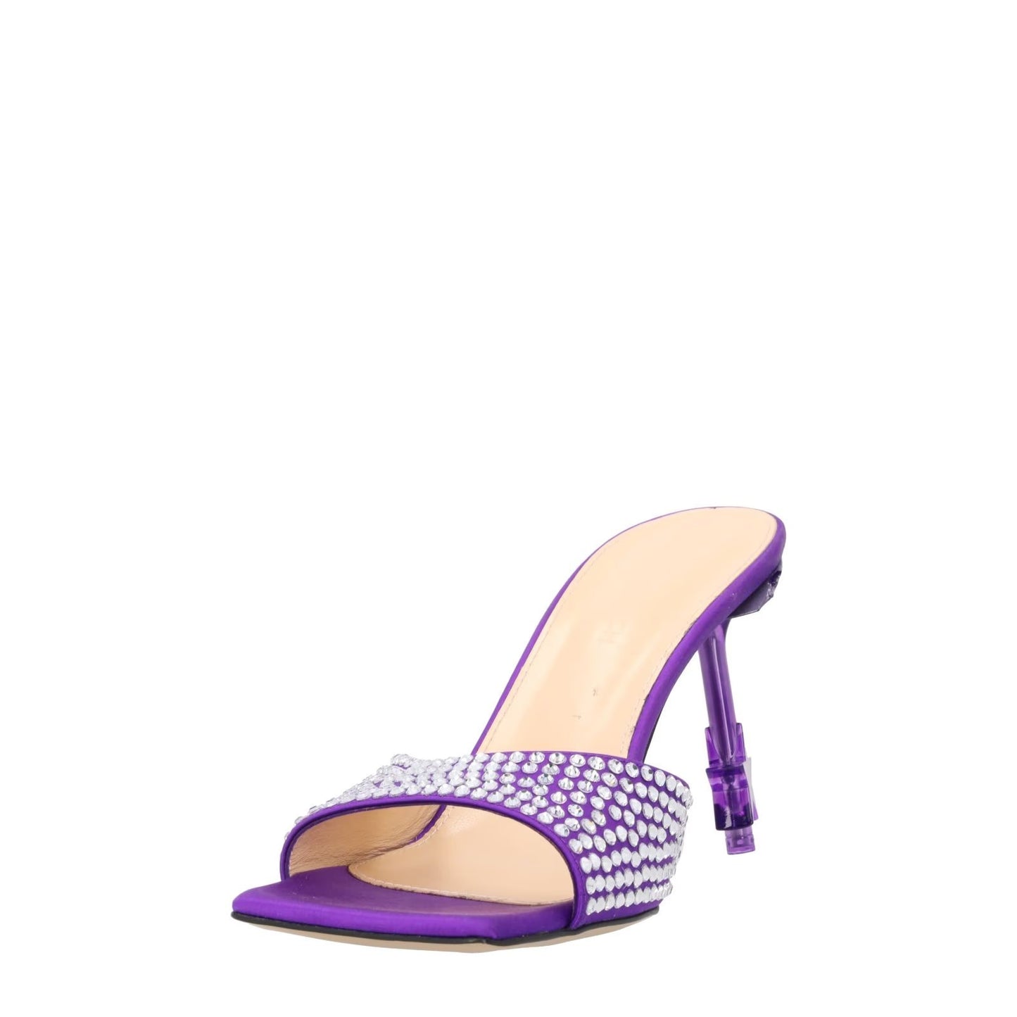 MACH & MACH Womens Square Toe Purple Leather Slip On Heels Embell. UK 6.5 RRP895 — View 3