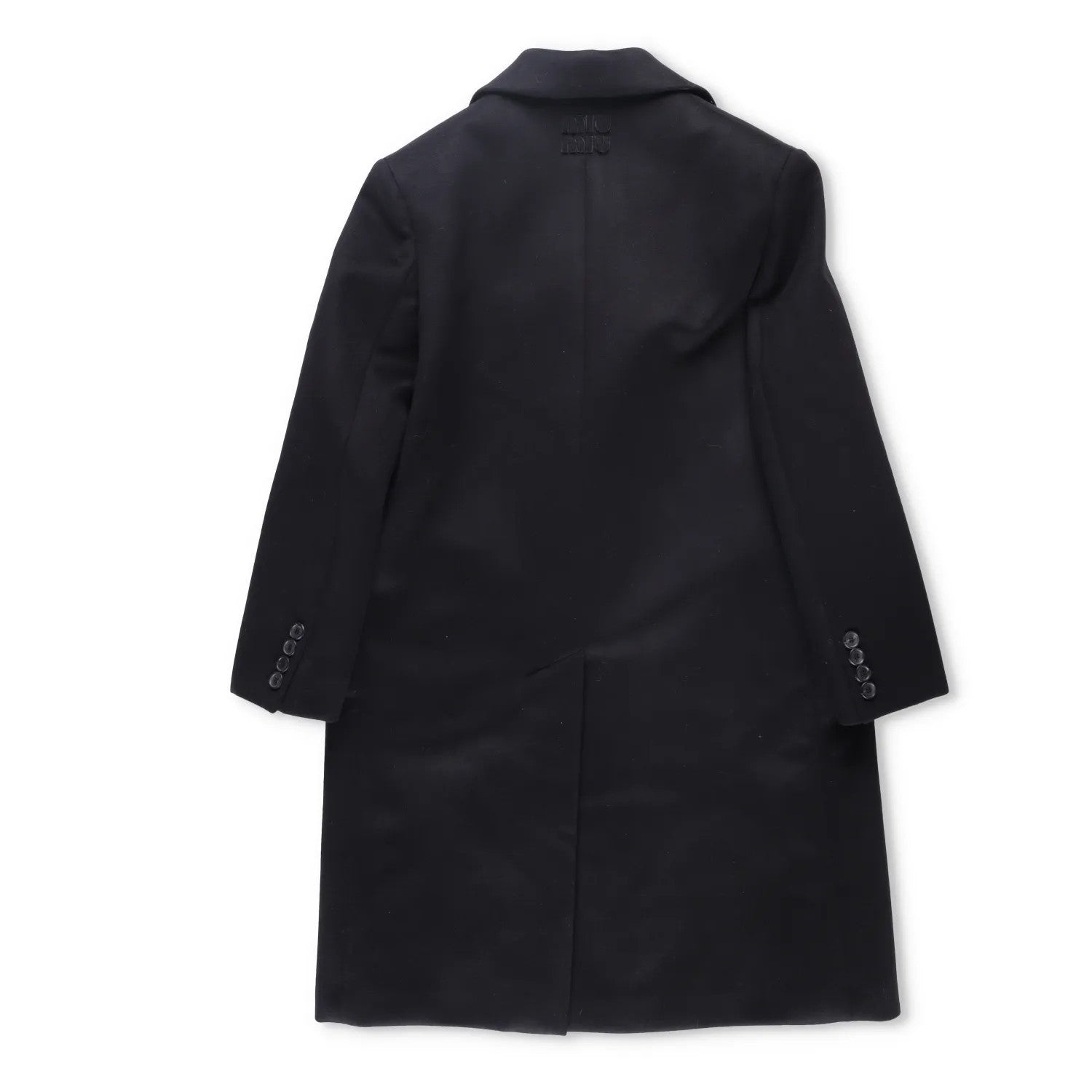 MIU MIU Men Velour Padded Soprabiti Overcoat Black Long Spread Collar 46 RRP4050 — View 5