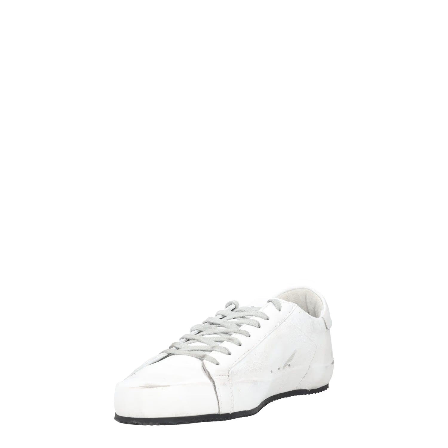 GOLDEN GOOSE Mens Trainers White Black Leather Low Top Lace Up UK 12 RRP 485 — View 3