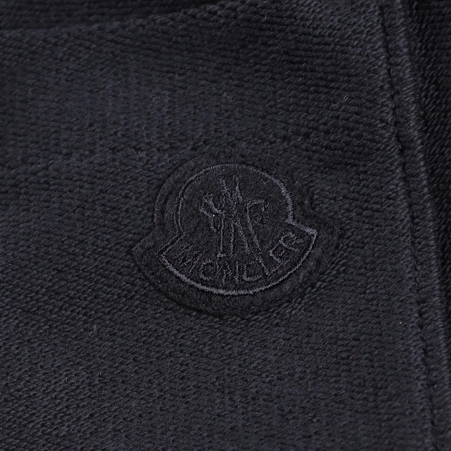 MONCLER Mens Shorts Sweat Black Mid Rise Logo Flat Front Drawstring XS RRP 475 — View 9