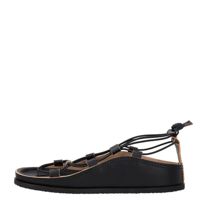 LEMAIRE LEATHER Women Flat Gladiator Sandal Leather Strappy Open Toe EU41 RRP435 — View 4