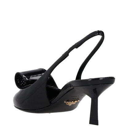PRADA Womens Modellerie Torchon 55 Mid Heel Point Toe Pumps Black UK5.5 RRP 1320 — View 5