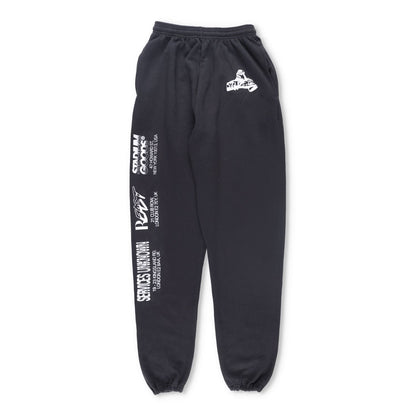 RUSSELL Mens Joggers Black Pockets White Writing Sweatpants Size M RRP 120