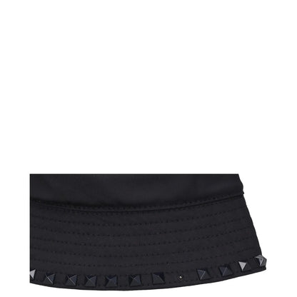 VALENTINO Mens Bucket Hat Black Rockstud Memory Techno Drill Size 58 RRP 540 — View 8