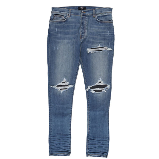 AMIRI Mens Mx1 Skinny Jeans Blue Denim Mid Rise Button Closure Size 36 RRP 1115