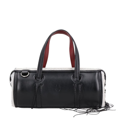 DENTRO Womens Anona Leather Crossbody Bag Black Leather Top Handle OS RRP 535