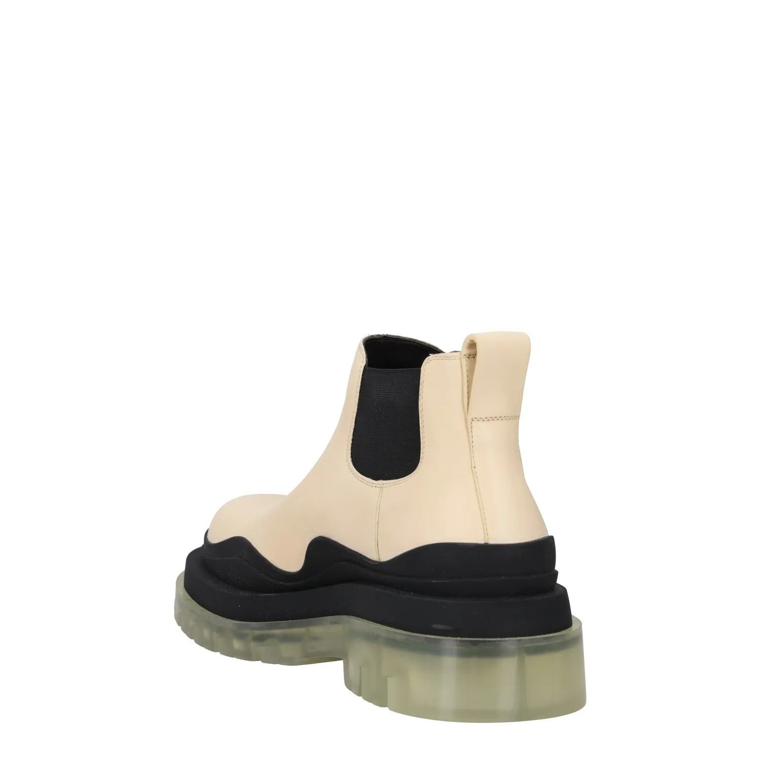 BOTTEGA VENETA Womens Chelsea Boot Beige Black Leather Mid Heel UK 7 RRP 1080 — View 5