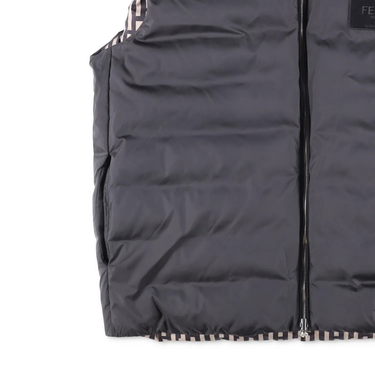 FENDI Mens Puffed Gillet Rev Pad Waistcoat Black Sleeveless Size 46 RRP 1850 — View 3
