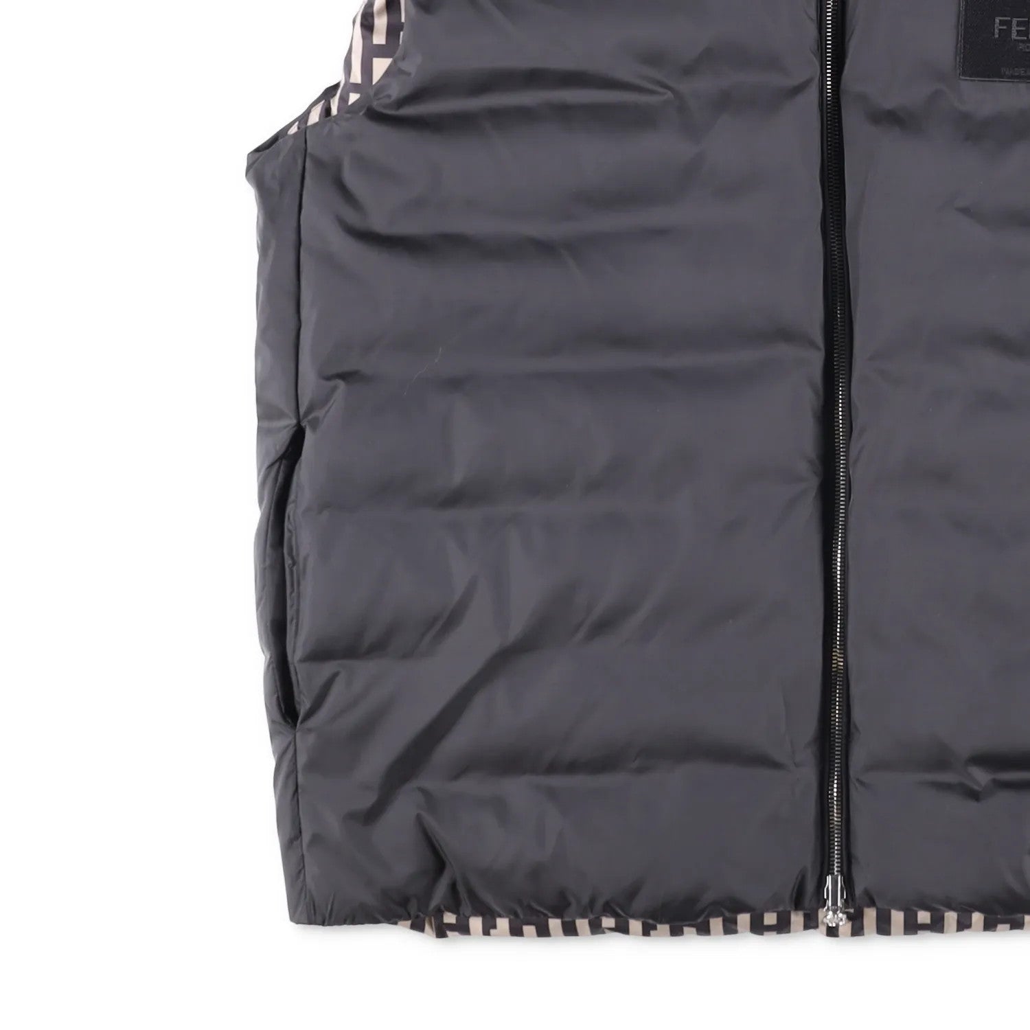 FENDI Mens Puffed Gillet Rev Pad Waistcoat Black Sleeveless Size 46 RRP 1850 — View 3