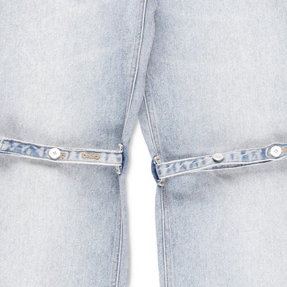 COURREGES Womens Sailor Blue Denim Baggy Pants Wide Leg Jeans Size 38 RRP 500 — View 4