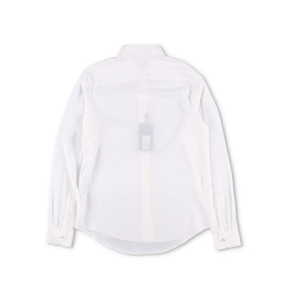 SAINT LAURENT Womens Blouse Long Sleeve Relaxed Fit White Size 36 RRP 660 — View 5