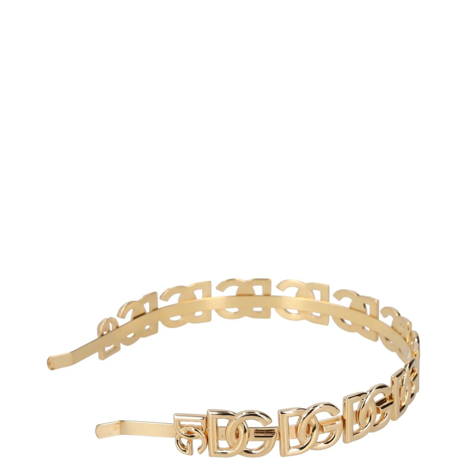 DOLCE & GABBANA Womens Yellow Gold Coloured Dg Logo Headband Size S RRP 995 — View 8