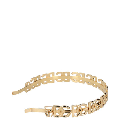 DOLCE & GABBANA Womens Yellow Gold Coloured Dg Logo Headband Size S RRP 995 — View 8