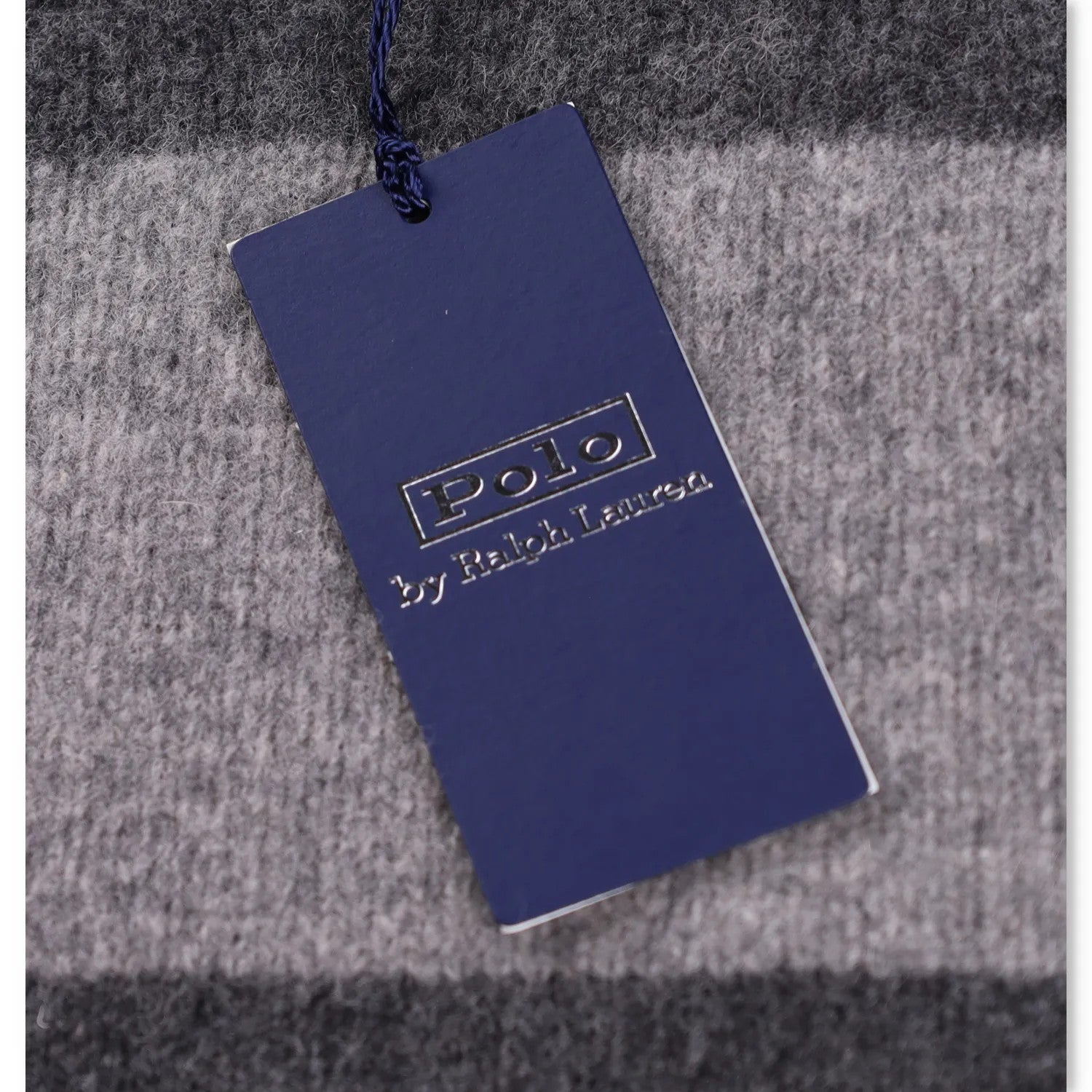 POLO RALPH LAUREN Mens Jumper Grey Knit Logo Striped Long Sleeve Size S RRP 395 — View 6