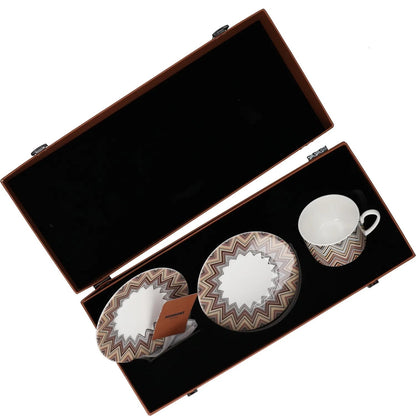 MISSONI TABLEWARE Zig Zag Jarris 148 Set Of 1 Tea Cup & Saucer Glossy OS RRP 231 — View 2