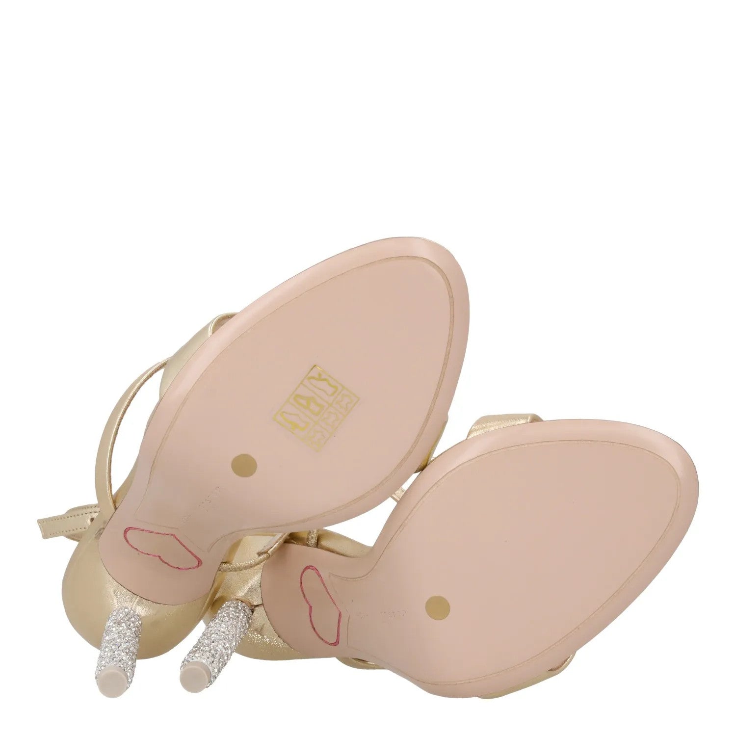 SOPHIA WEBSTER Womens Rosalind Crystal Sandals Leather Gold Heeled UK8.5 RRP 500 — View 8