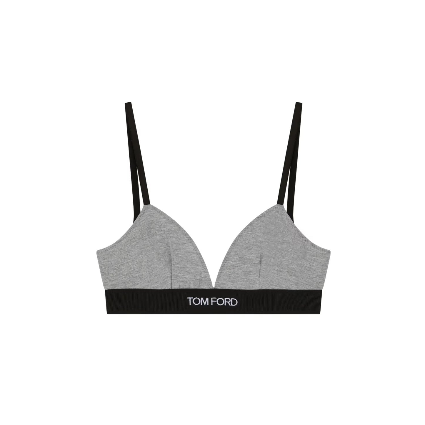 TOM FORD Womens Soft Cup Bra Jersey Logo Band Grey Strap Size XS RRP 155