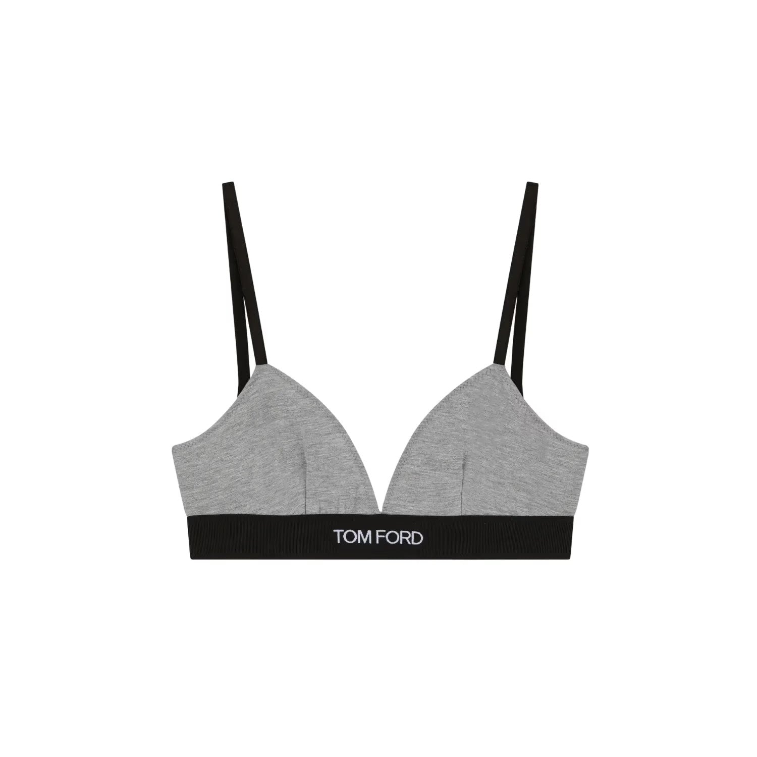 TOM FORD Womens Soft Cup Bra Jersey Logo Band Grey Strap Size XS RRP 155