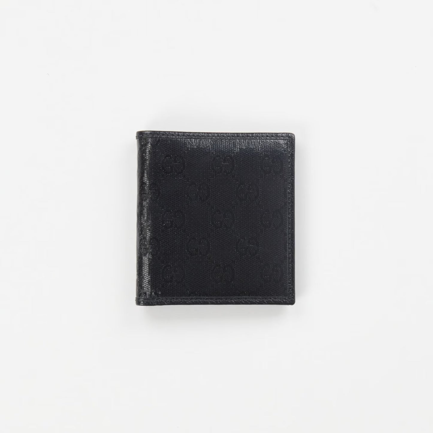 GUCCI Men's Crystal Ao Bifold Wallet Black Canvas Logo One Size RRP 300