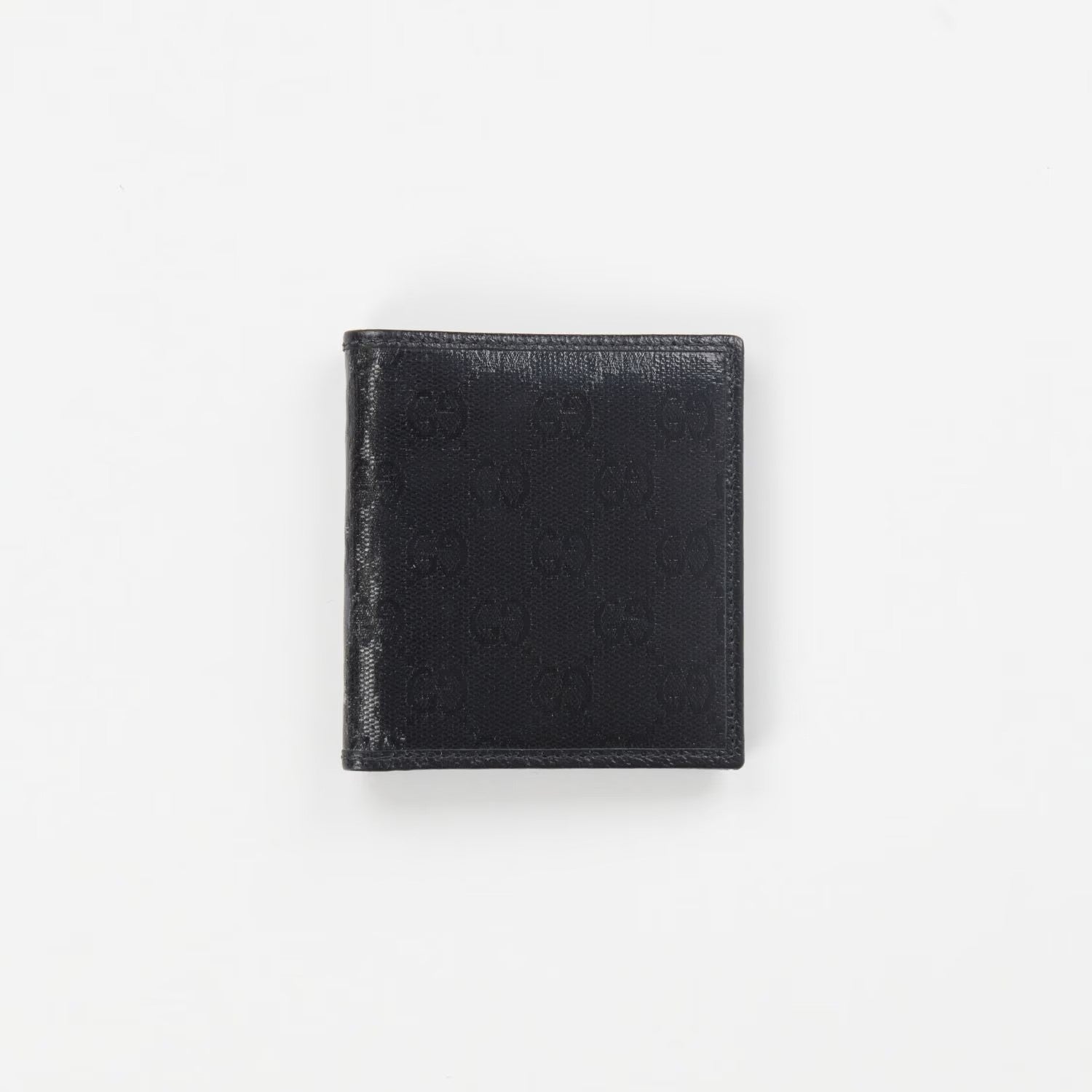 GUCCI Men's Crystal Ao Bifold Wallet Black Canvas Logo One Size RRP 300