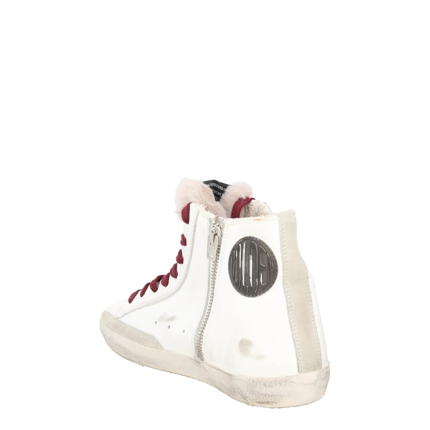 GOLDEN GOOSE Womens Trainers White Leather Lace Up High Top UK 7 RRP 485 — View 5