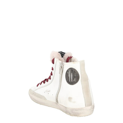 GOLDEN GOOSE Womens Trainers White Leather Lace Up High Top UK 7 RRP 485 — View 5