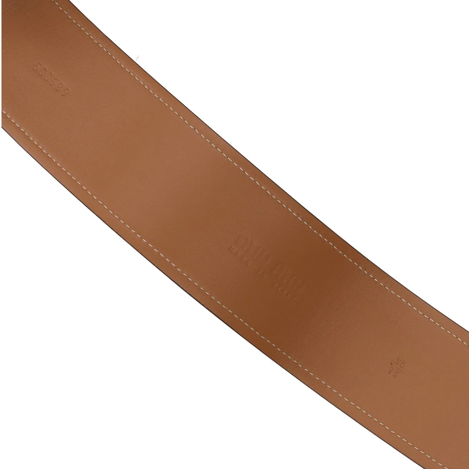 MIU MIU Womens Waist Belt 6Cm Wide Calf Leather Brown Gold Hardware 75 RRP 535 — View 10