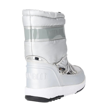 MOONBOOT Womens Mid Calf Snow Boots Drawstring Closure White Grey UK12.5 RRP 150 — View 6