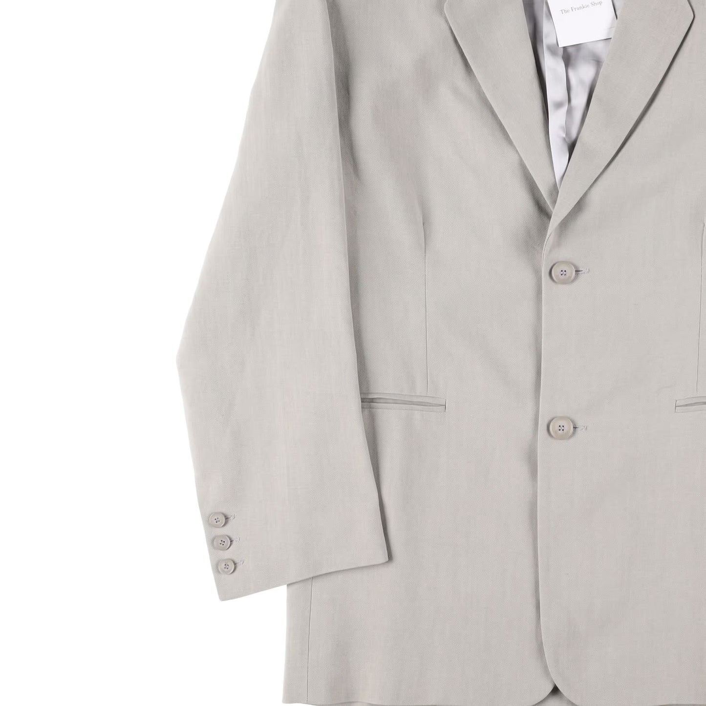 FRANKIE SHOP Womens Aiden Single Breasted Blazer Linen Sage Size S RRP 350 — View 4