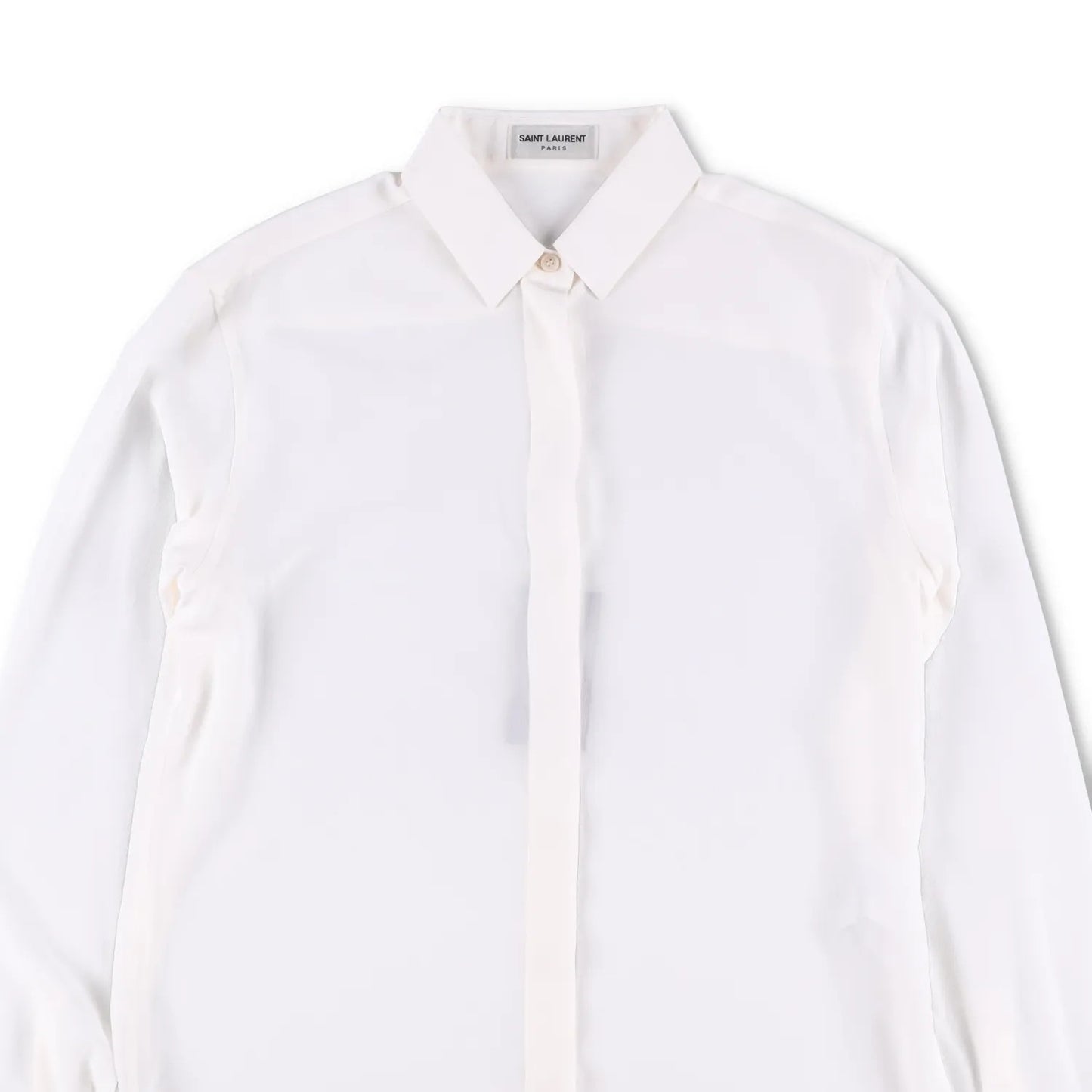 SAINT LAURENT Womens Blouse Long Sleeve Relaxed Fit White Size 36 RRP 660 — View 2