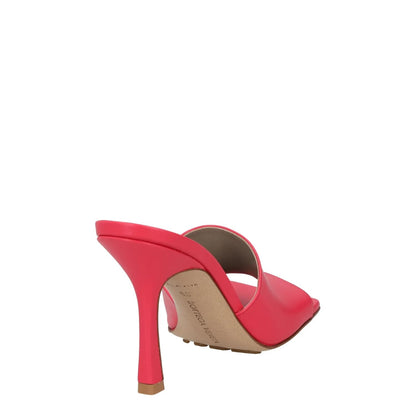 BOTTEGA VENETA Womens Mules Open Toe Stiletto Heel Red Leather UK 3 RRP 680 — View 6