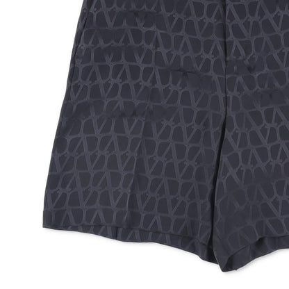 VALENTINO Mens Bermuda Shorts Silk Jacquard Toile Iconograph Black 46 RRP 1290 — View 3